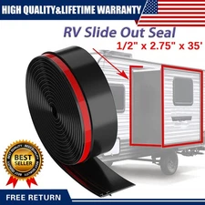 Racewill 1/2"x2.75"x35' RV Slide Out Seal Base Travel Trailer Weather Stripping