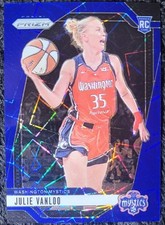 JULIE VANLOO RC 2024 Panini Prizm WNBA BLUE VELOCITY PRIZM Rookie #42 MYSTICS
