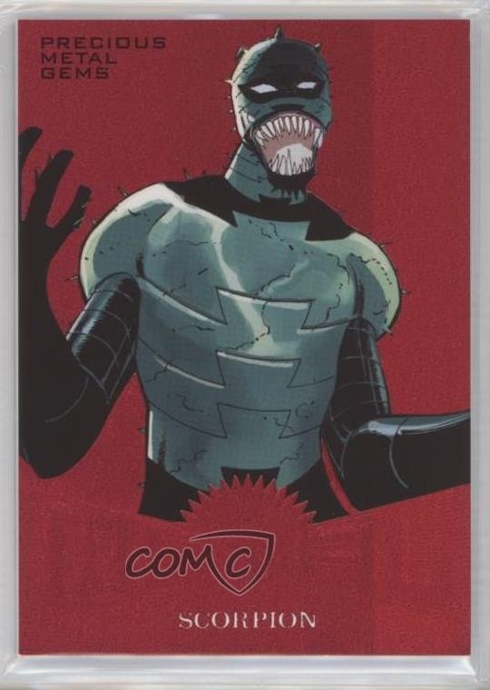 2017 Fleer Ultra Marvel Spider-Man Metal PMG Red 84/99 Scorpion #MM44 1ci