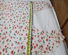1.75 yds Mid-Century Modern Vintage Groovy Turtles Mushrooms Ladybug Fabric