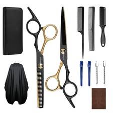 Professional Hair Cutting Scissors Kit   Stainless Steel Hair Shears, Barber ...