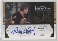 2007 O-Pee-Chee Premier Original Six Signatures 46/100 Terry O'Reilly Auto 0i5j