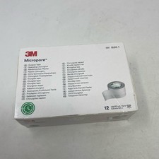 3M Micropore Surgical Tape White 1" x 10 yd, 12 Rolls 1530-1