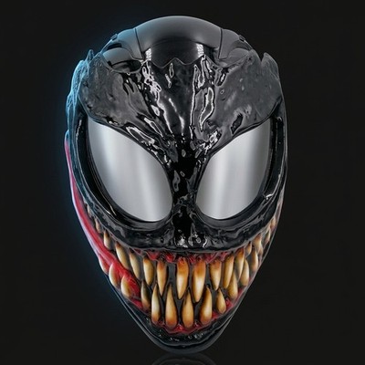 Venom Full-Face Custom Motorcycle Helmet   Hand Painted