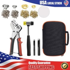 Grommet Tool Kit with Bag, 3/8 and 1/4 Tarp Grommet Kit with 200Pcs 10mm Grommet