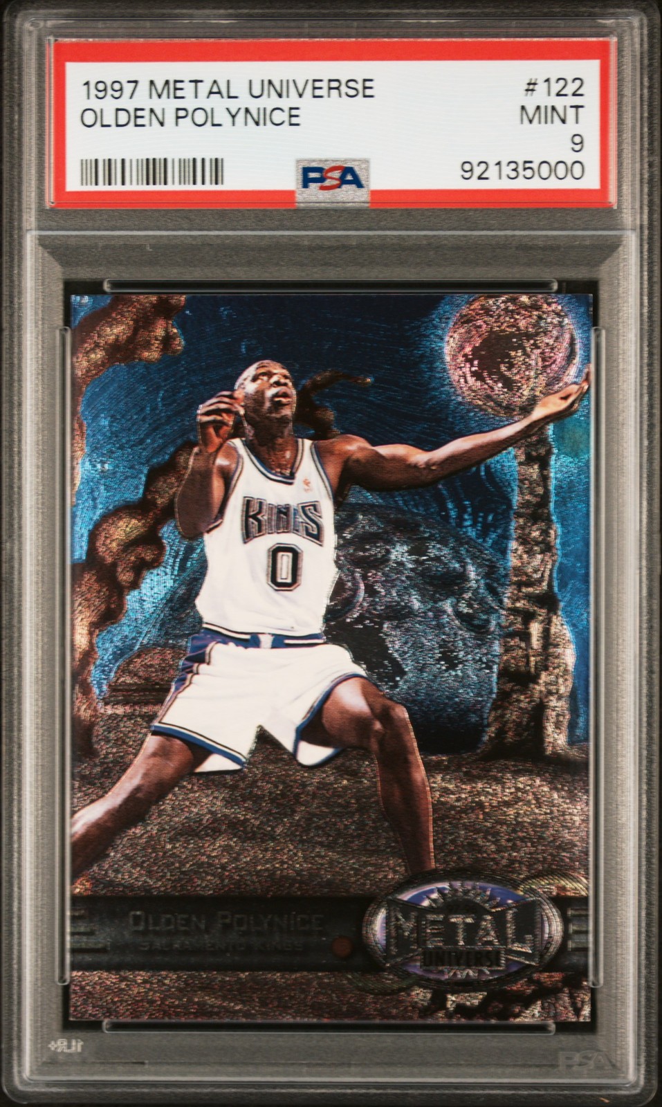 1997 METAL UNIVERSE #122 OLDEN POLYNICE PSA 9