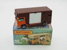 Matchbox Superfast 40B Pferdebox orange unbemalt Sockel weiße Tür