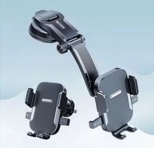 Car Phone Mount Holder for Windshield/Dashboard Upgraded Adjustable 360Rotation