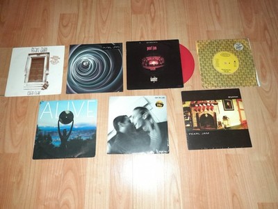 7 x pearl jam - vinyl singles even flow , alive , daughter ,