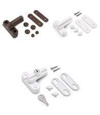 UPVC Sash Jammer Locking/Non-Locking White Brown Window/Door Security Catch