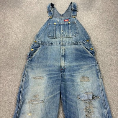 Dickies Latzhose Erwachsene 38x30 blau Latzhose Denim Workwear Carpenter Herren*