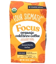 Four Sigmatic Focus Organic Cold Brew Coffee Coarse Ground 10oz Bag Exp 01/17/27