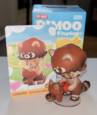 Dimoo Animal Kingdom Series Confirmed Red Panda with Apple Box Figure Toys Gift