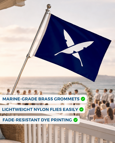 AGAS 12x18in Yacht Club Officers Flag– 200D Nylon - Multi Size Variation - Picture 50 of 128