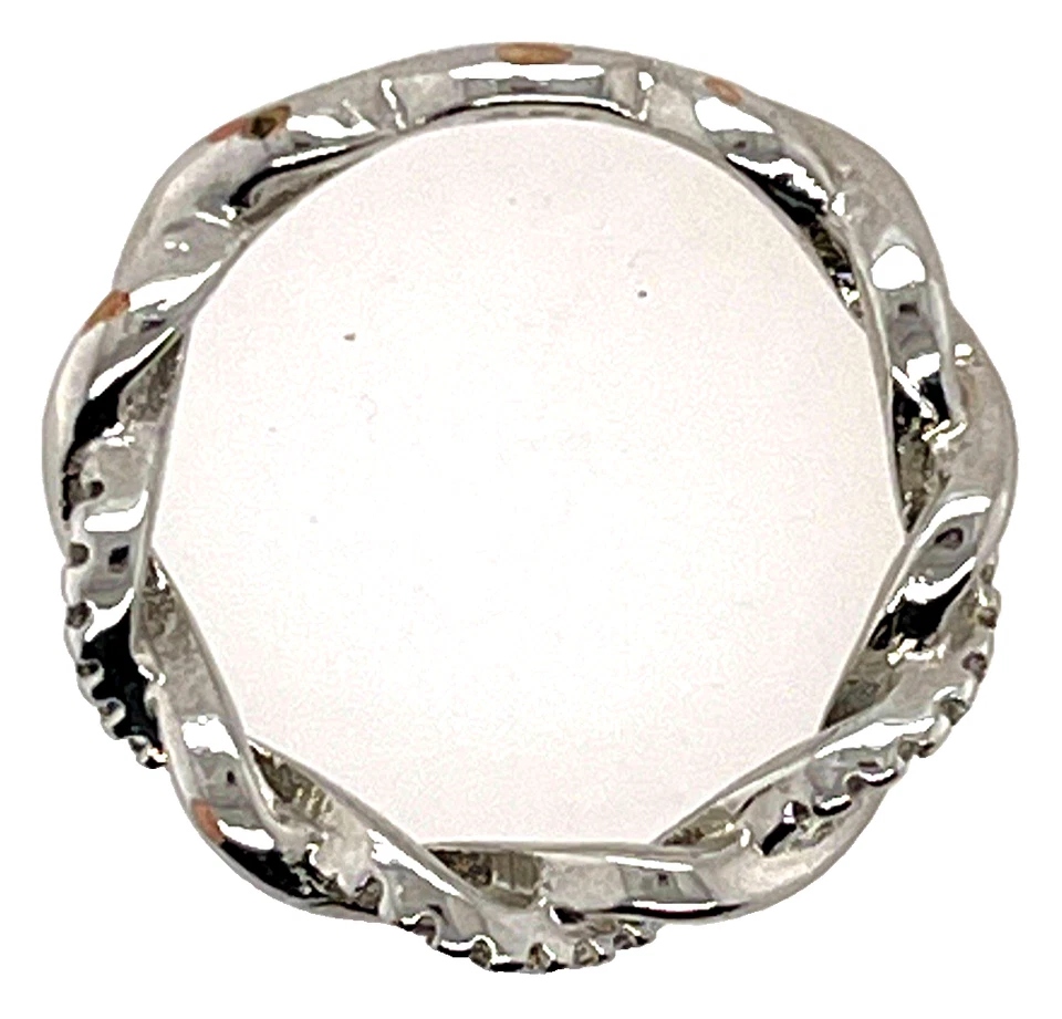 14K 白金 0.12TCW 钻石编织扭转永恒戒指 尺寸 4.25 585 — 第 2/4 张图片