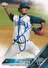 FRANCIS MARTES SIGNED AUTO'D 2016 TOPPS PRO DEBUT CARD #113 HOUSTON ASTROS LMB