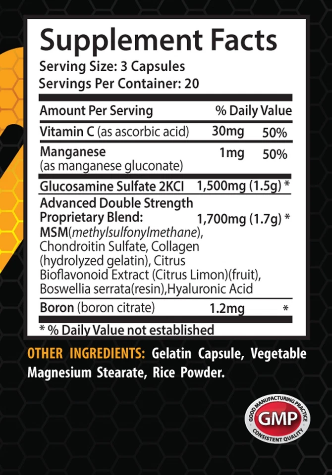 vital 3 solución articular - GLUCOSAMINA MSM FUERZA EXTRA 2B - msm glucosamina Foto 2 de 4