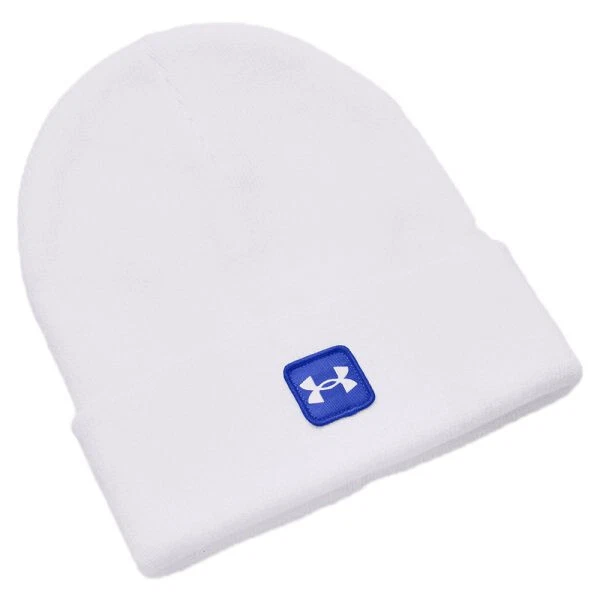 Under Armour Training Halftime Beanie Ribbed White Winter Hat Running Ski Golf