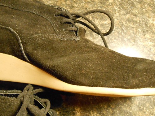 Oliberte black suede Malawa leather oxford shoes wedges display sz 7M New no box - Picture 8 of 11