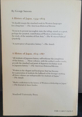 A History of Japan to 1334 1958 George Sansom, Trade Pb, VG | eBay