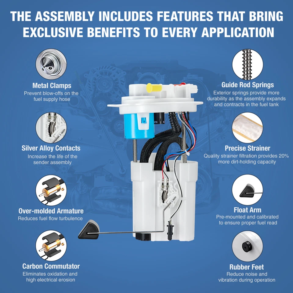 Conjunto de módulo de bomba de combustible E9100M para Nissan Versa / Versa Note 2012-2018 1,6 L l4 Foto 3 de 4