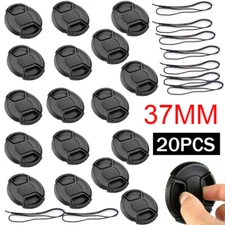 20Pcs 37mm Front Lens Cap Cover Center Pinch Snap On for Canon Nikon SLR Camera