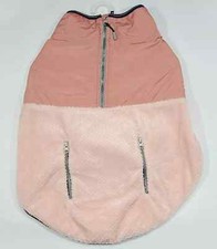 Top Paw fleece polyester two tone pink dog coat. Size M, L, XL Reflective