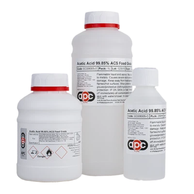 APC PURE 500ml - 24L Acetic Acid 99.85% ACS,USP Food Grade, High Purity (Ethanoic Acid)
