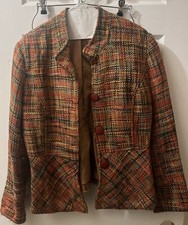 Coldwater Creek Blazer Size 10 Multicolor Crinckly Women Jacket