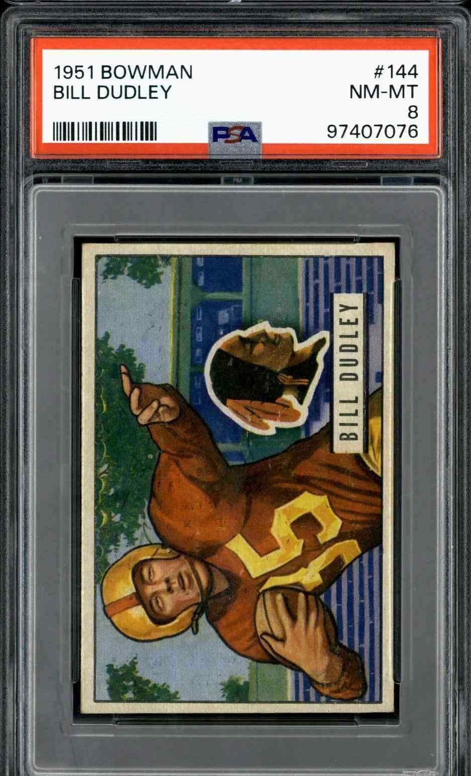 1951 Bowman #144 Bill Dudley - PSA 8 (Tough)
