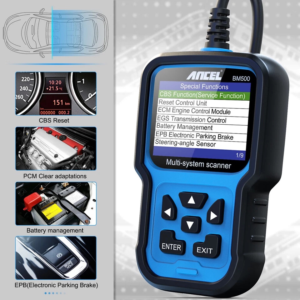 For BMW Car All System OBD2 Scanner EPB BMS Reset Code Reader Diagnostic Tool UK - Image 4 of 4