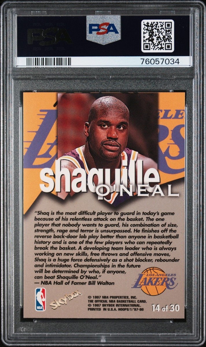 1997-98 Hoops Shaquille O'Neal Talkin Hoops Foil SSP Insert #14