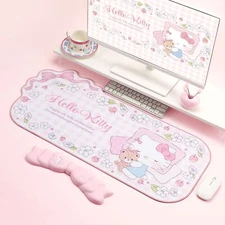 GeekShare x Sanrio Large Mouse Mat Wrist Rest for Keyboard & Mouse Hello Kitty 