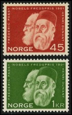 Norway 1961 (NK 504-05) - Nobels Fredspris 60 år - MNH/XX