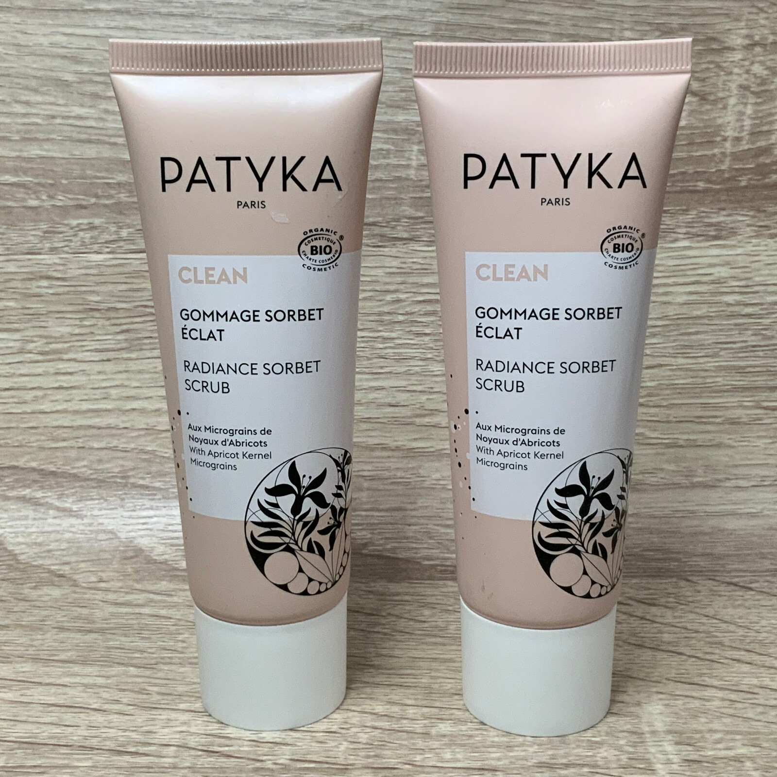 Gommage Sorbet Éclat PATYKA anti teint terne lot de 2 tubes