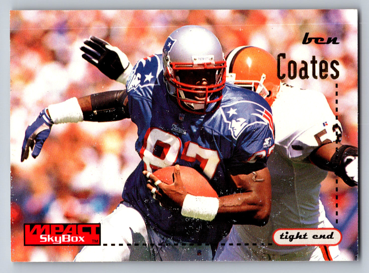 1996 SkyBox Impact #84 Ben Coates New England Patriots Football Card