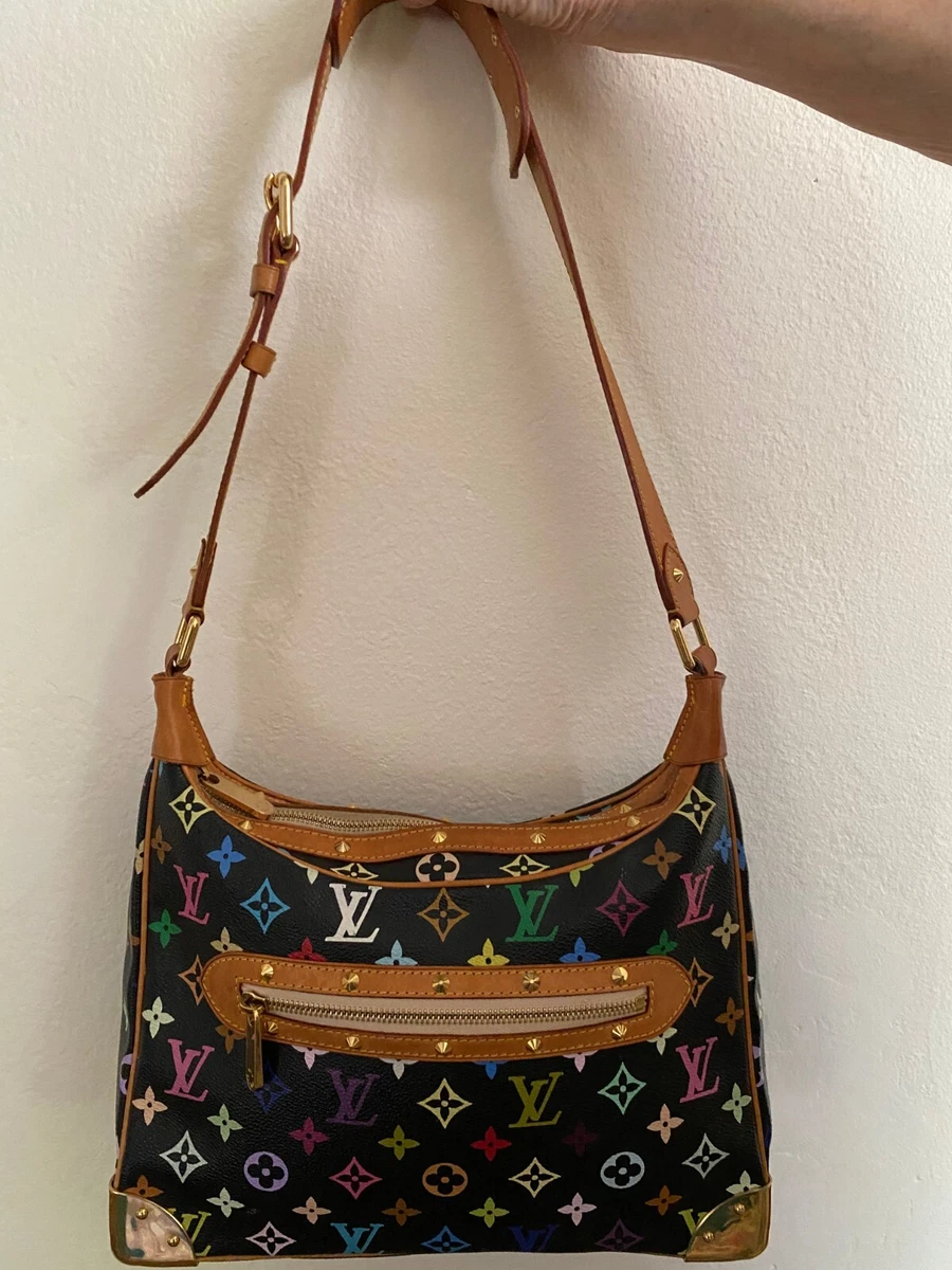 LOUIS VUITTON Multicolor Black Boulogne Bag