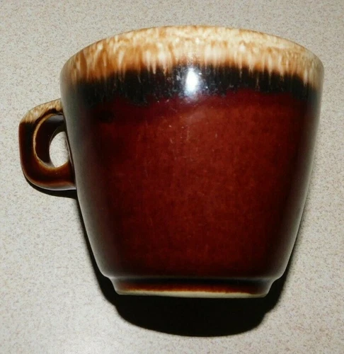 Vintage Hull Oven Proof Brown Drip Coffee Cup 