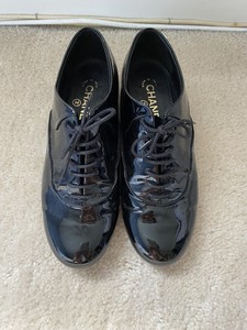chanel lace up oxfords