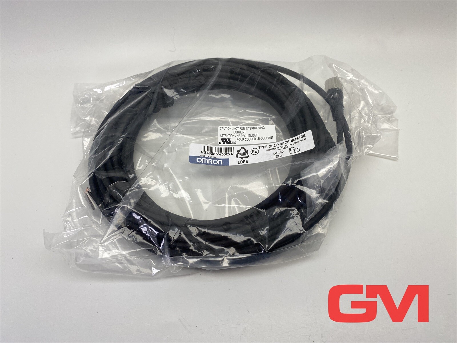 Omron Sensor Connector XS2F-M12PUR4S10M 419166 Sensor Cable 10m PUR M12 4-poles