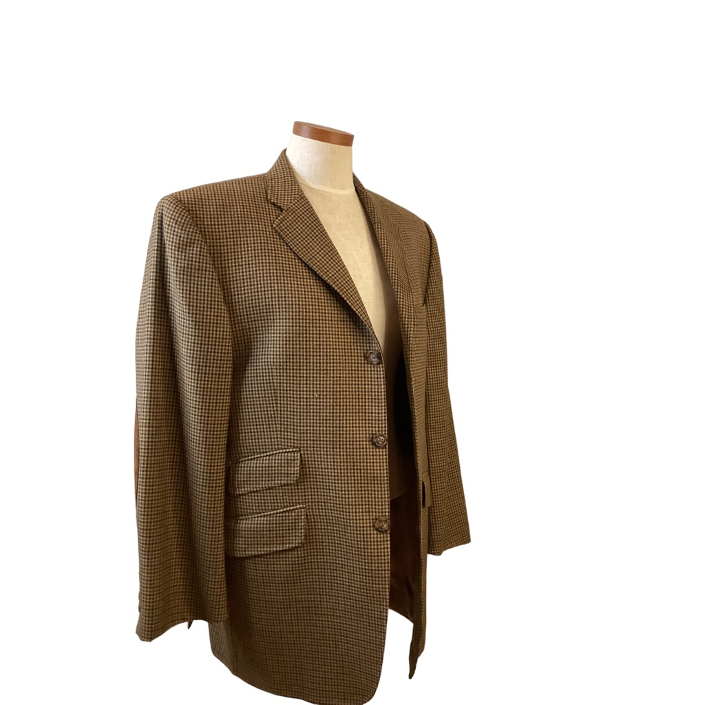 Burberry Mens Three Button Suit Jacket Brown 100% Wool Burberry Mens Three Button Suit Jacket Brown 100% Wool