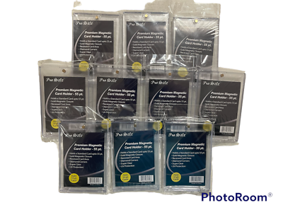 Lot of 10 Pro Safe One Touch 55pt Magnetic Card Holder w/ Penny Sleeve UV  34139