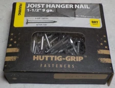 125 pcs Huttig-Grip 1-1/2 in Joist Hanger Nails, Bright Finish, 9 gauge, 1 lb
