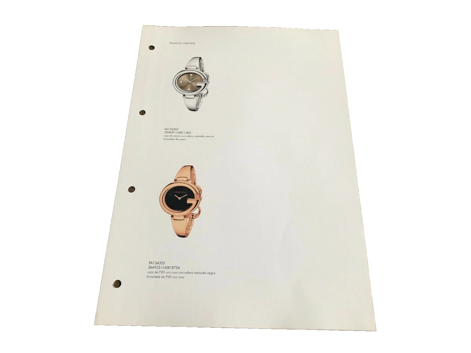 古驰手表手册、指南和目录