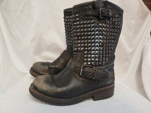 studded biker boots womens