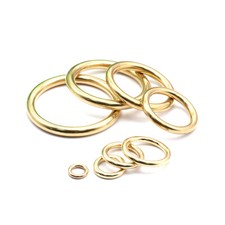 Solid Brass O-Ring,Webbing Leather Hardware Craft Welding Buckle 8mm - 51mm