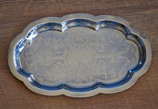 VINTAGE Silver Plate TRAY Cheshire Made in USA 1950's