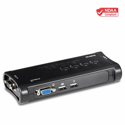 TRENDnet TK-407K 4-port USB KVM Switch Kit (Include 4 x KVM Cables)