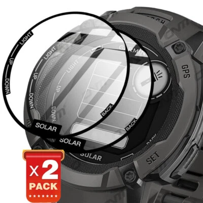 CALARACA 2x Full Coverage Soft Screen Protector Film for Garmin Instinct 2X ( 2X ONLY)