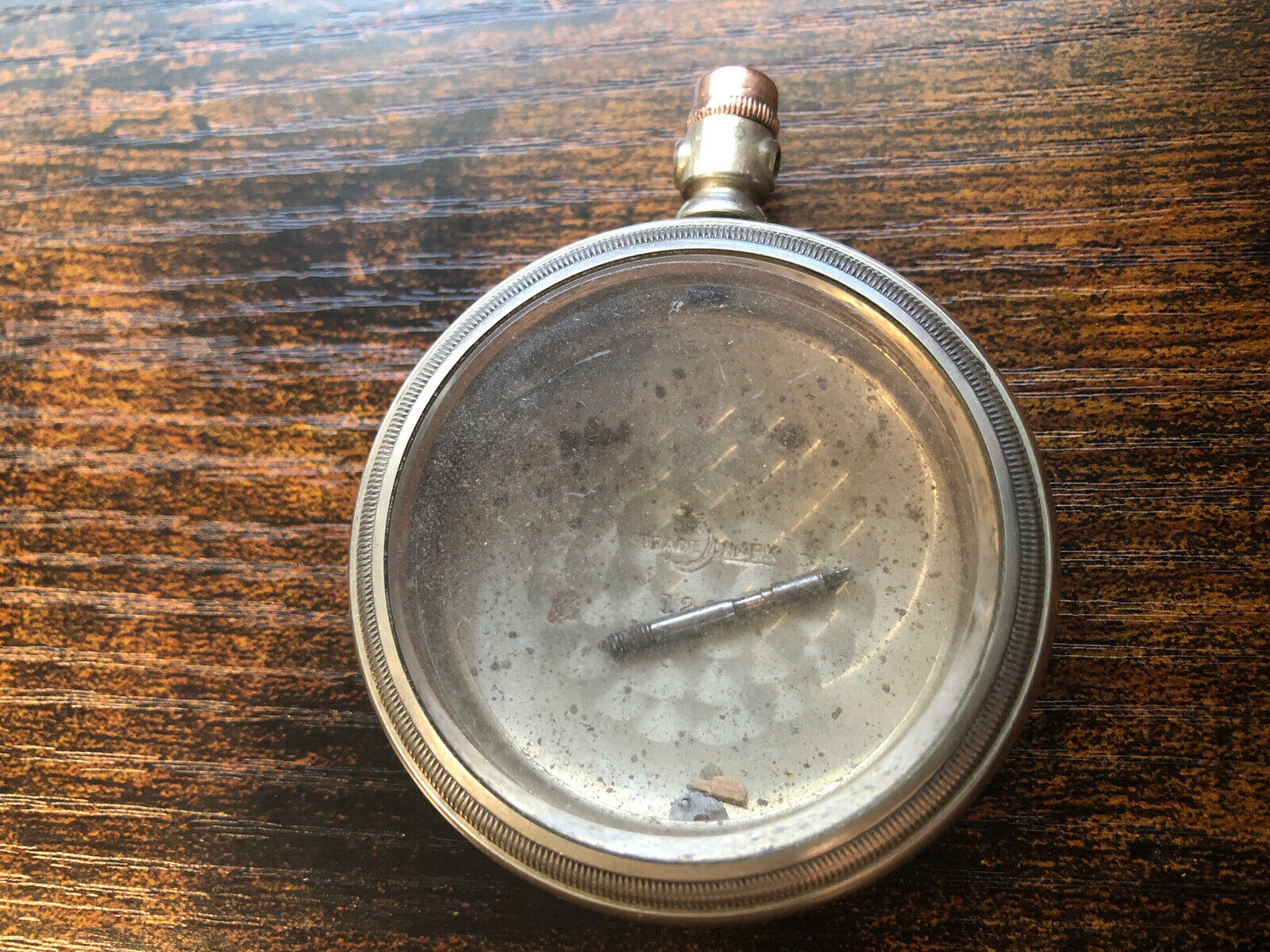 Vintage Crescent Pocket Watch Case Co Moon/Star with glass